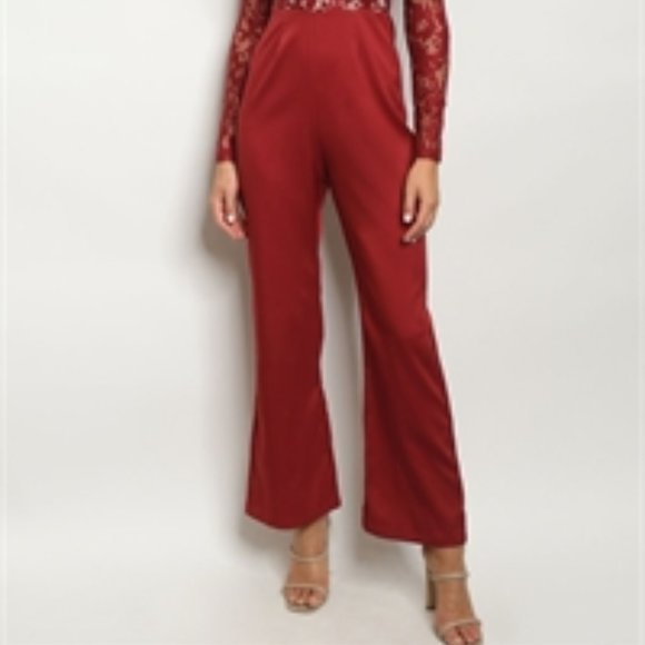 Jumpsuit in burgundy NWT - Picture 2 of 3